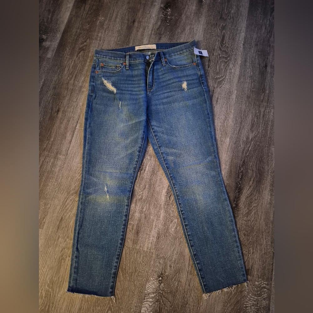 GAP Women's Distressed Skinny Jeans - Blue